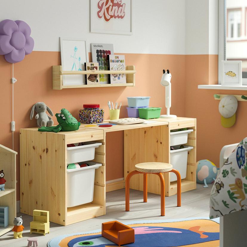 TROFAST — столешница, светлая беленая сосна, 60x44 см