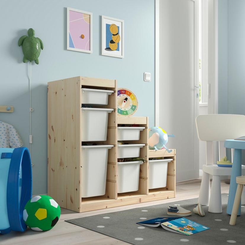 TROFAST — Стеллаж с контейнерами, 94x44x91 см