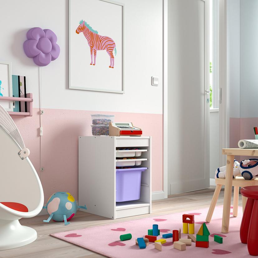 TROFAST — Полка с контейнером/поддонами, 34x44x56 см