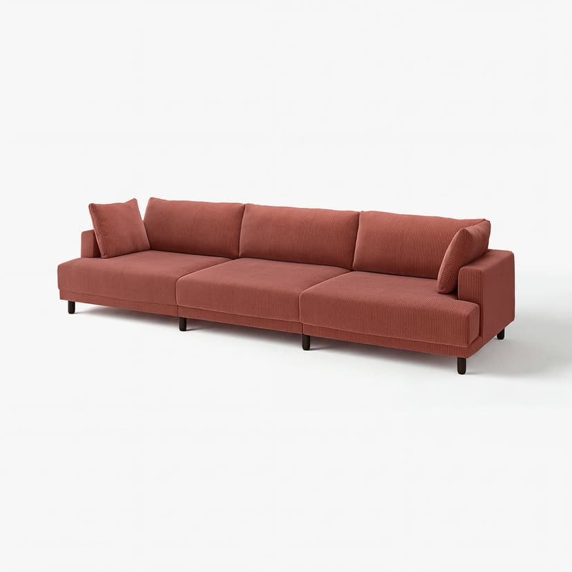 UPPÅKRA — 4,5 osobowa sofa modułowa, Samsala brązowoczerwony,