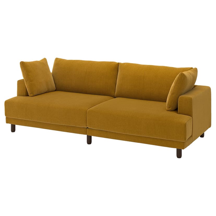 UPPÅKRA — Sofa modułowa, 3-osobowa, Samsala żółtobrązowy,