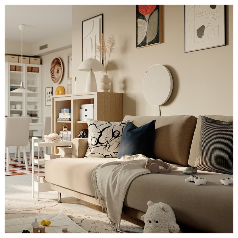 UPPÅKRA — Sofa modułowa, 3-osobowa, Samsala żółtobrązowy,