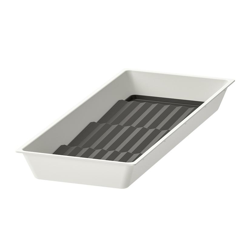 UPPDATERA — лоток с полкой для специй, белый/антрацит, 20x50 см