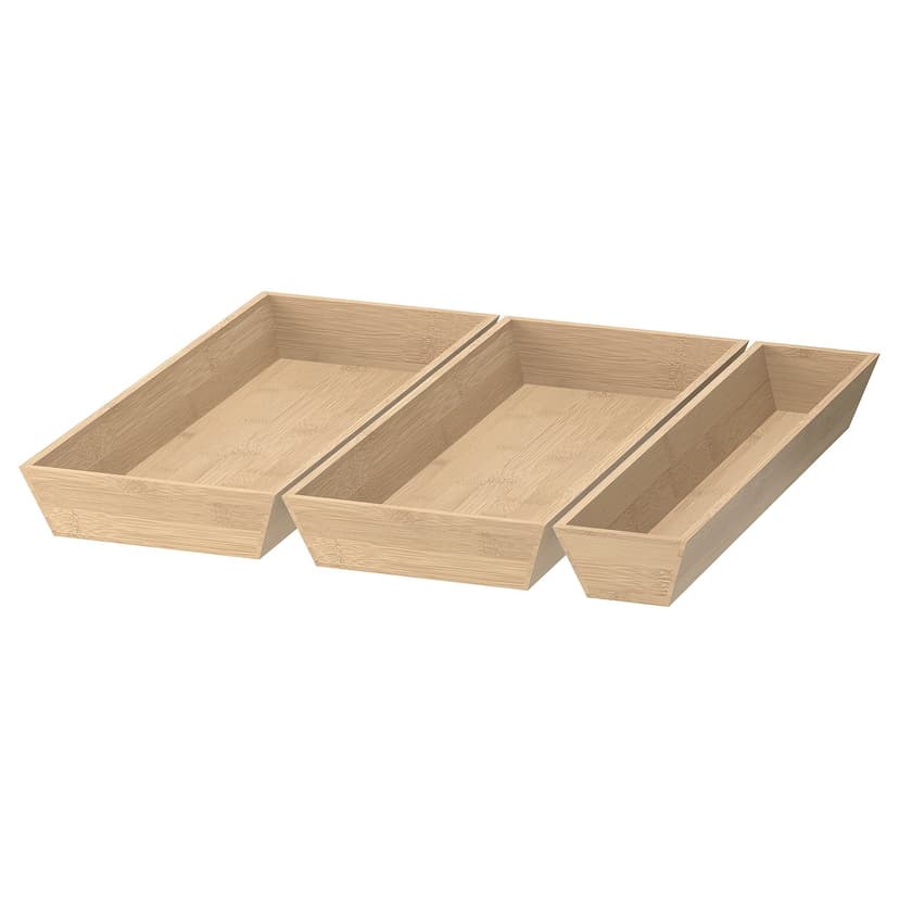 UPPDATERA — Wkład do szuflady, 3-elementowy, bambus,