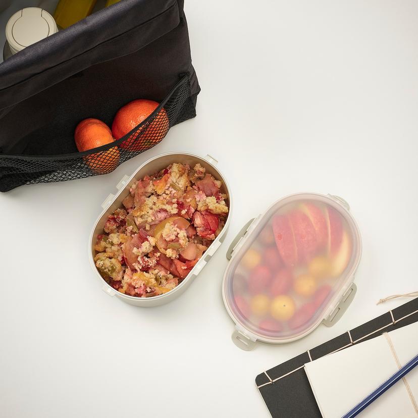 UTBJUDA — ланч-бокс для сухих продуктов, светлый серо-бежевый