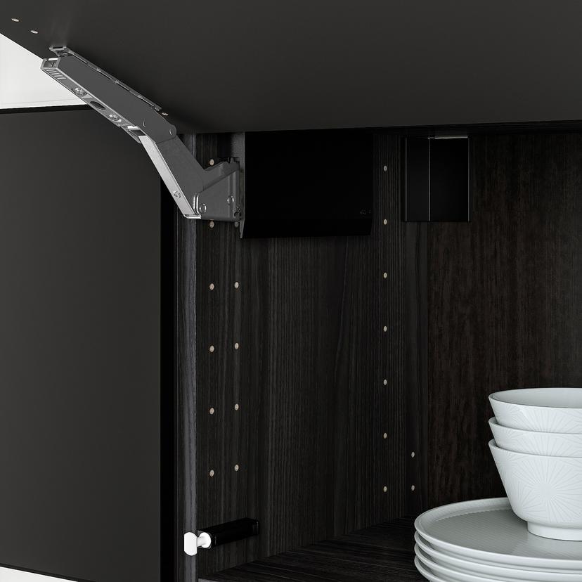 UTRUSTA — петля с нажимн механизм д/гориз дв, черный