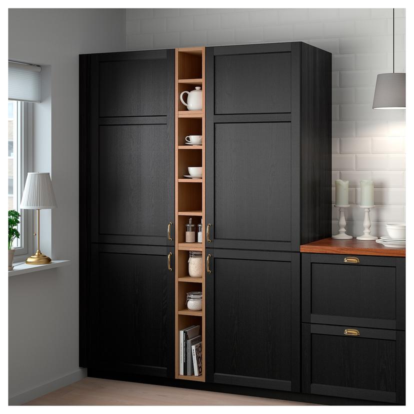 VADHOLMA — модуль для хранения, коричневый/мореный ясень, 20x37x80 см