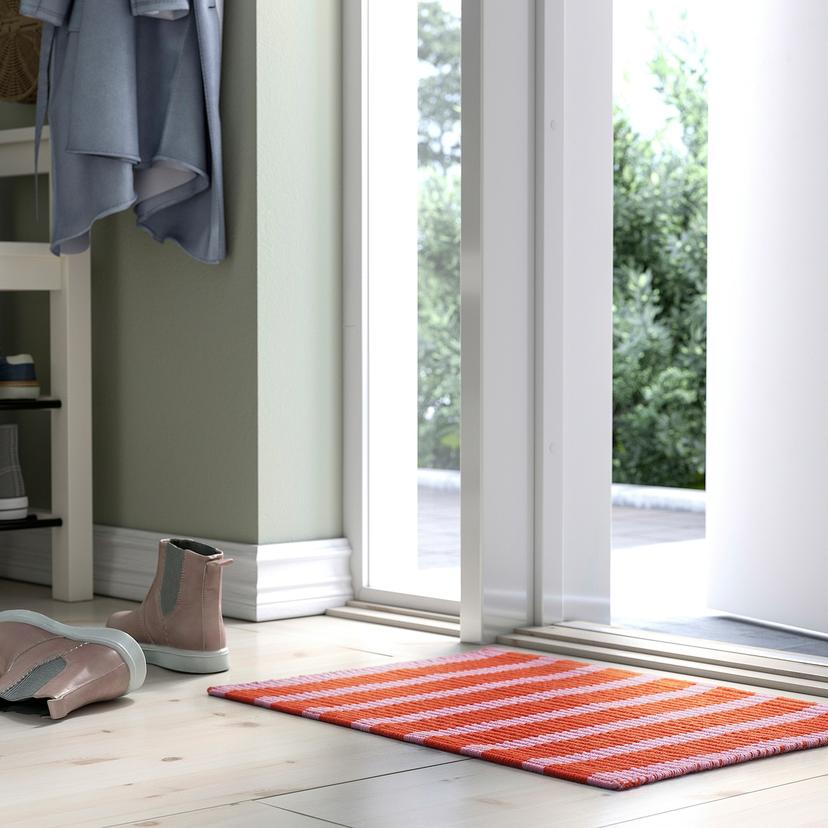 VÄGSKYLT — придверный коврик, розовый/оранжевый, 40x60 см