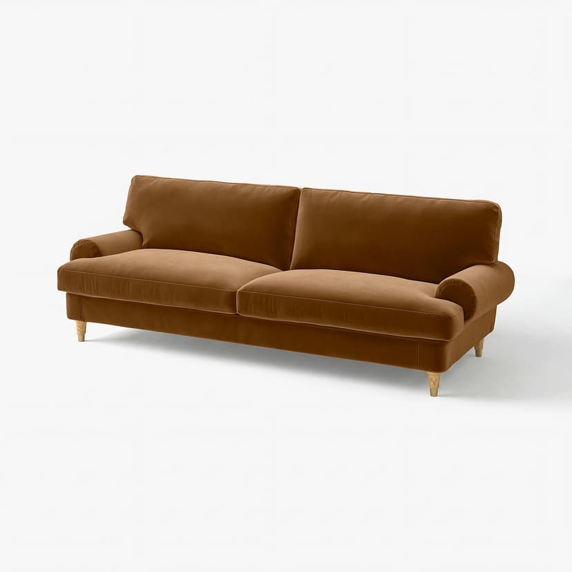VALNÄS — Sofa 3-osobowa, Alhamn ciemny żółto-brązowy,