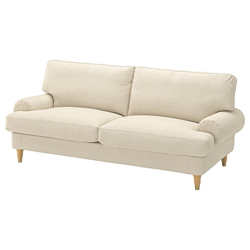 VALNÄS — Sofa dwuosobowa, Knäbäck jasnobeżowy,