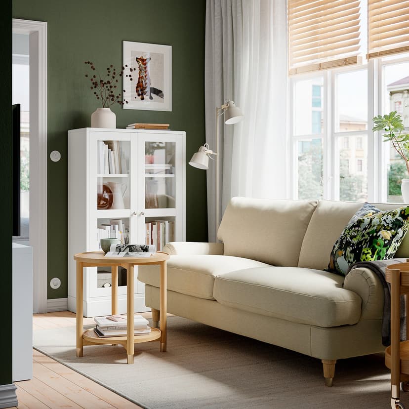 VALNÄS — Sofa dwuosobowa, Knäbäck jasnobeżowy,