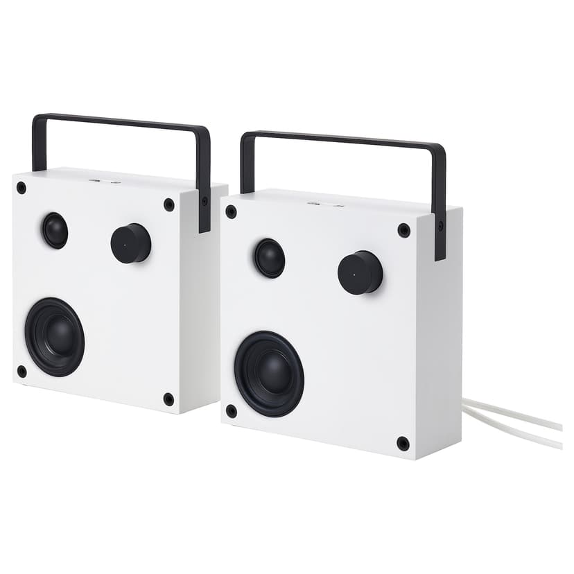VAPPEBY — динамики bluetooth, белый/2 предм. поколение 3, 20x20 см