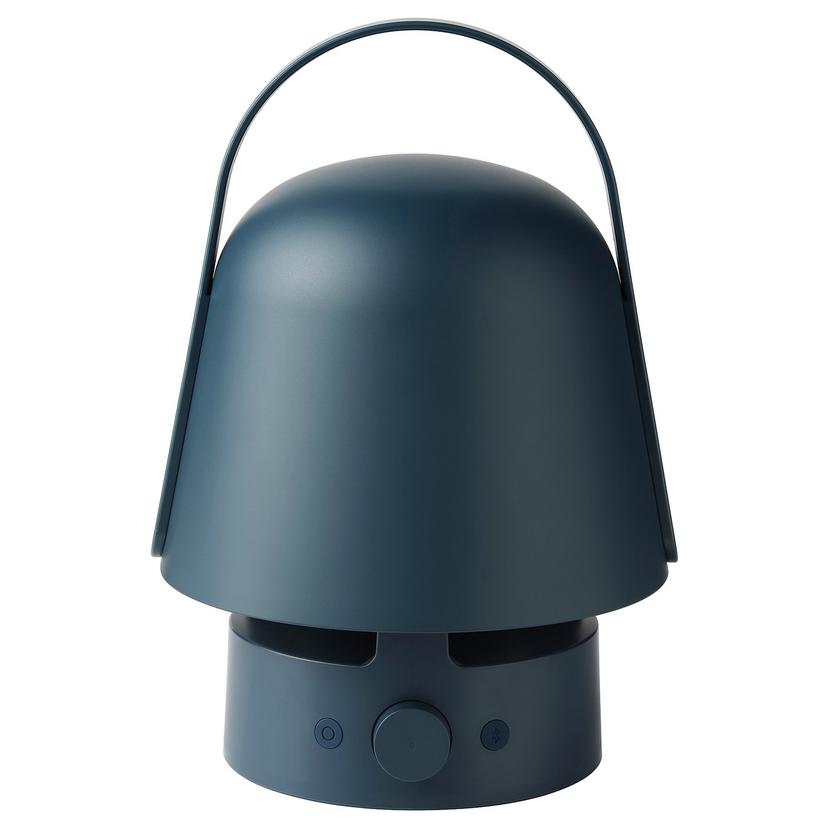 VAPPEBY — лампа с динамиком bluetooth, для сада/синий