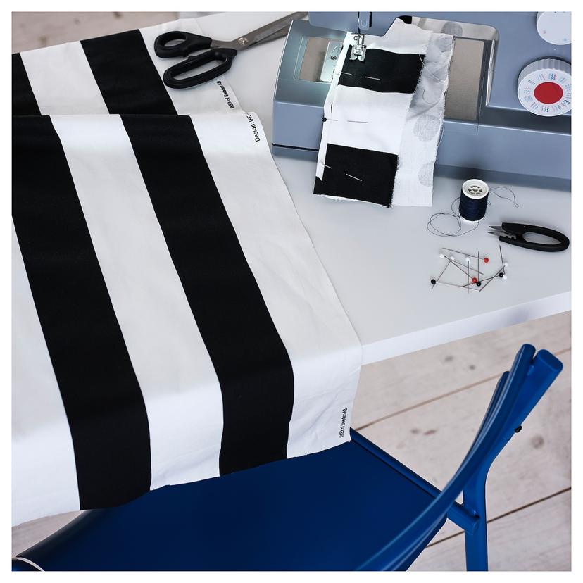 VARGTÖREL — отрез ткани, черный/белый, 150x300 см