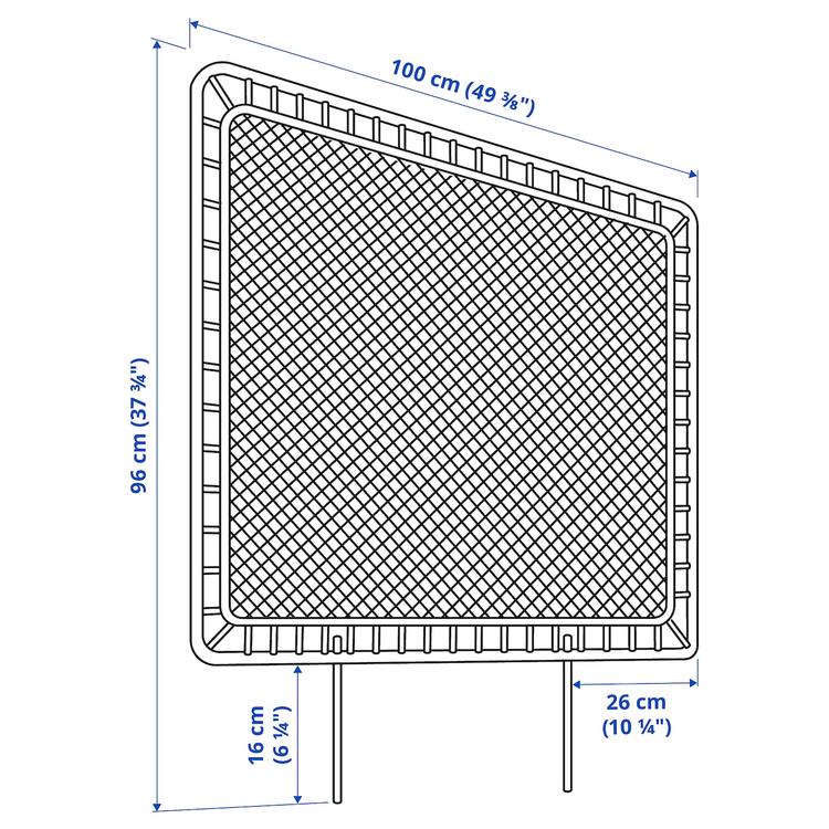 каркас кровати с 1 изголовьем dimensions