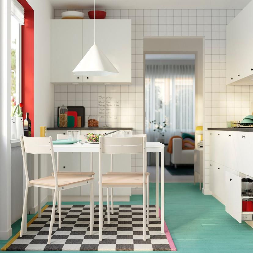 VIHALS / BUSLÄTT — Стол и 4 стула, 125x74 см