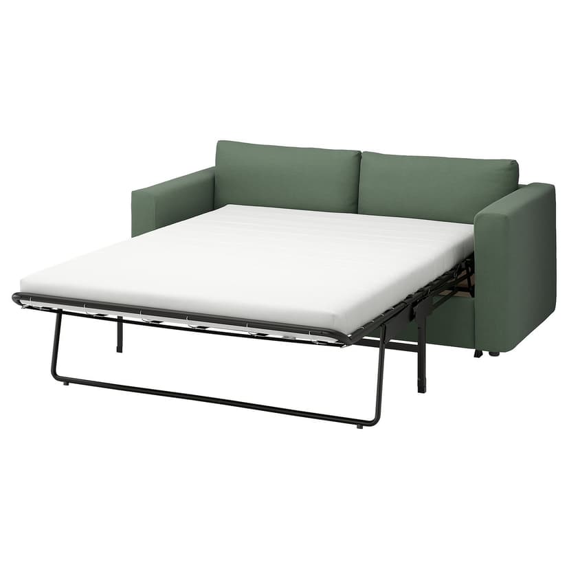 VIMLE — Sofa 2-osobowa, rozkładana, Knäbäck szarozielony,