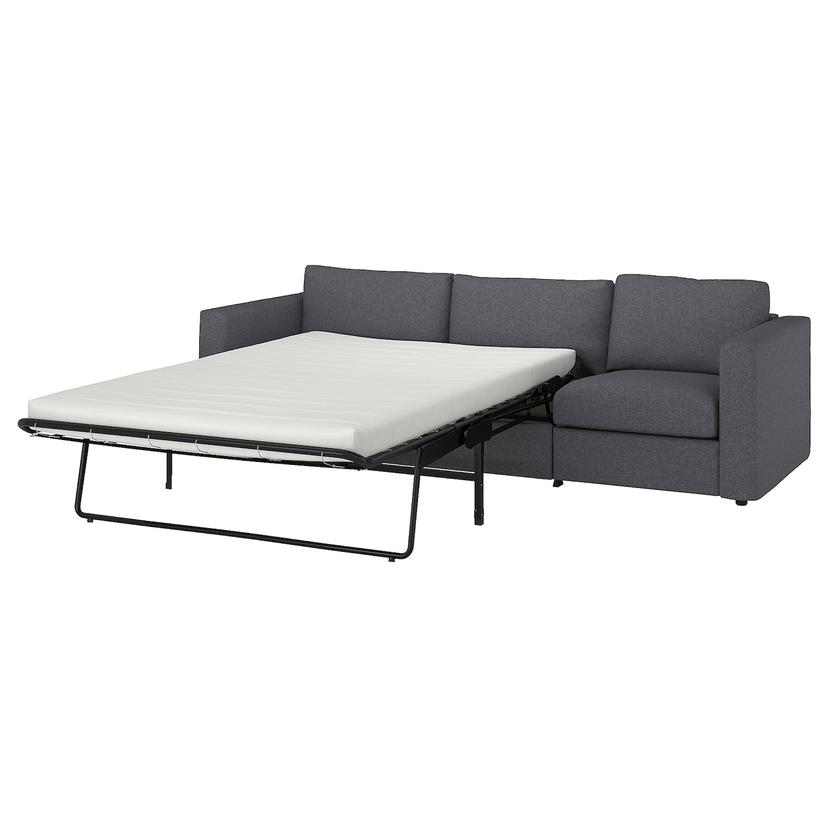 VIMLE — 3-местный диван-кровать, Gunnared классический серый