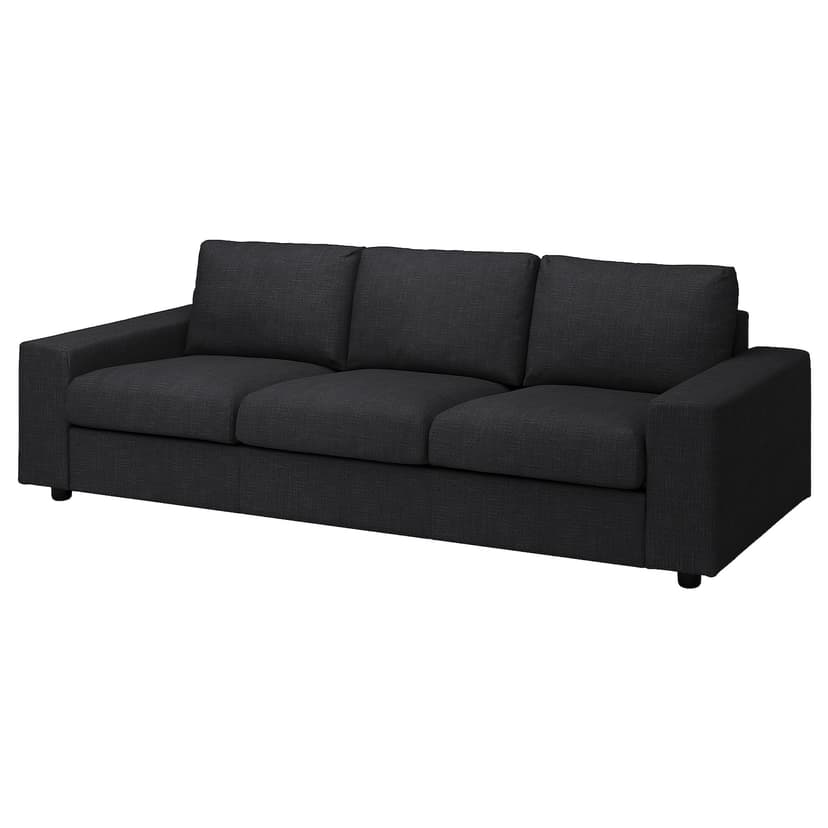 VIMLE — Sofa 3-osobowa, rozkładana, z szerokimi podłokietnikami/Hillared antracyt,