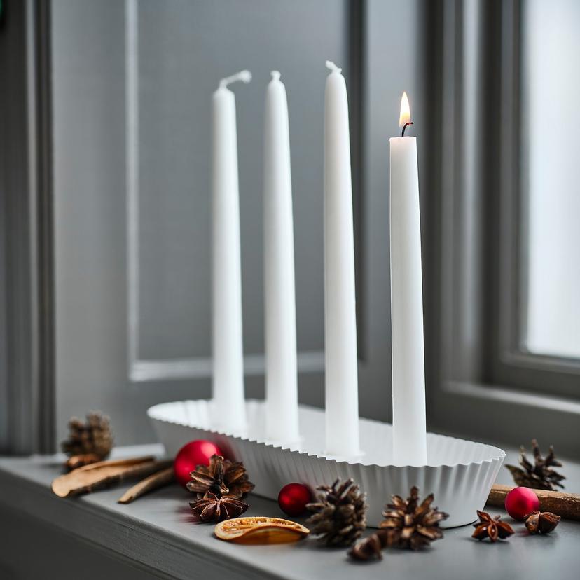 VINTERFINT — Неароматизированная конусная свеча, 25 см