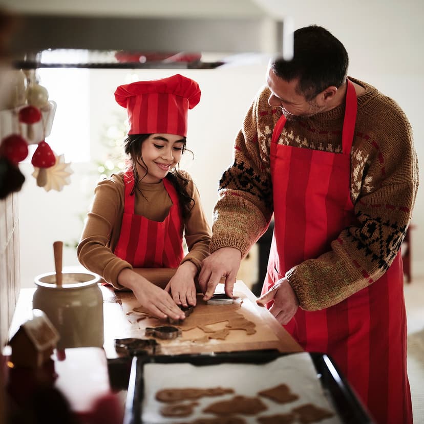 VINTERFINT — Fartuch kuchenny, w paski czerwony,