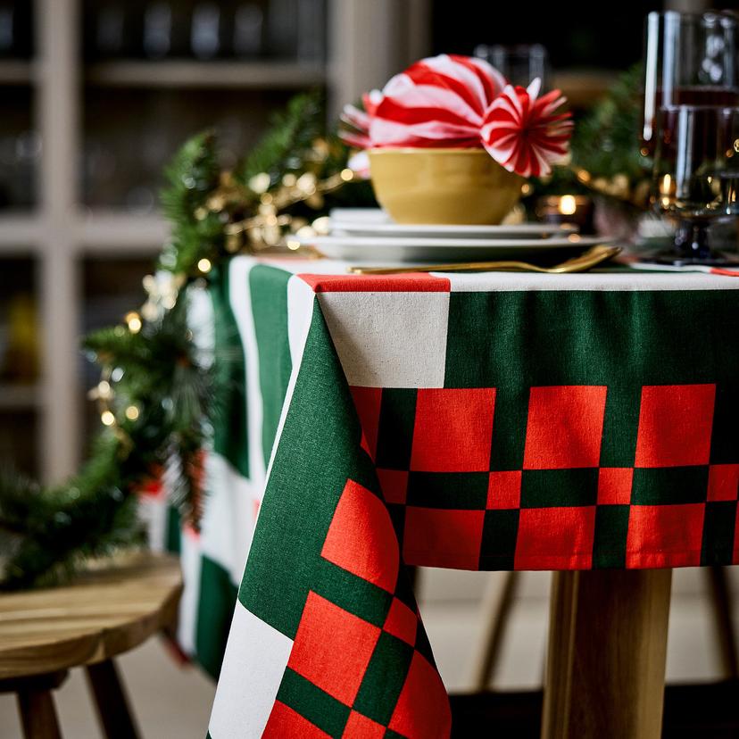 VINTERFINT — Скатерть, красно-зеленая в клетку