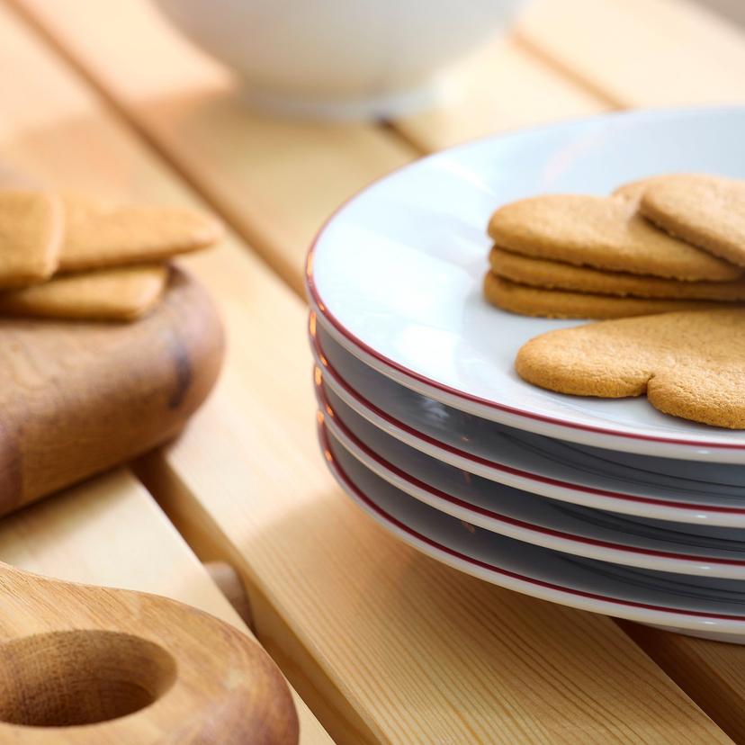 VINTERFINT — Десертная тарелка, бело-красная