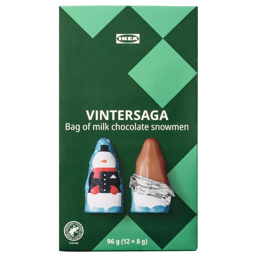 VINTERSAGA — Paczka bałwanków z mlecz. czekolady, z certyfikatem Rainforest Alliance,