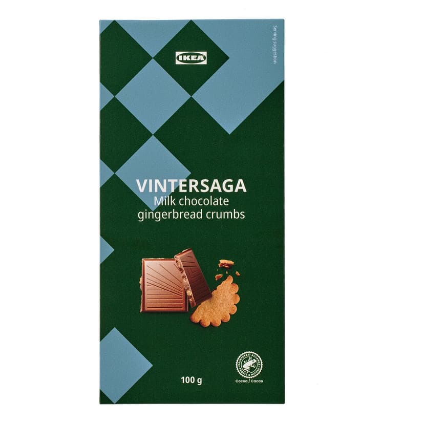 VINTERSAGA — Tabliczka czekolady mlecznej, okruszki piernika z certyfikatem Rainforest Alliance,