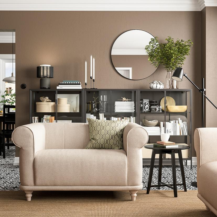 VISKAFORS — 1,5-местное кресло, Lejde светло-бежевый/береза