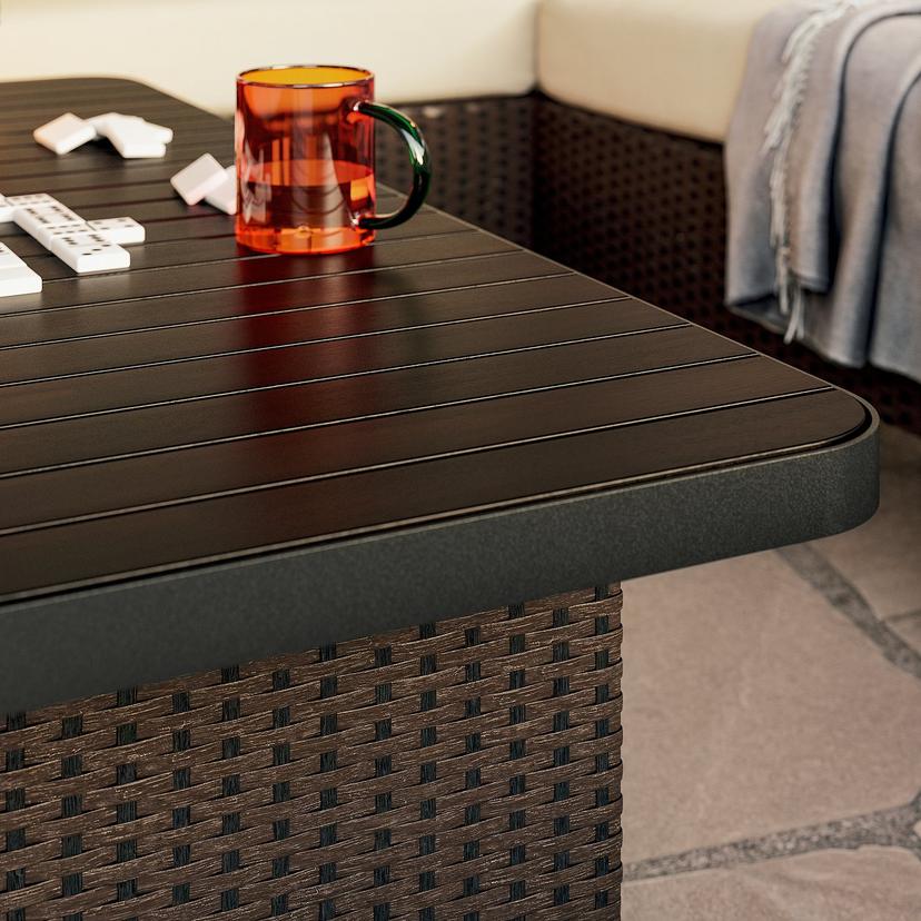 VITTSKÄR — Komplet dla 4 osób, na zewnątrz, na zewnątrz rattan z tworzywa sztu. ciemnoszary/Frösön/Duvholmen beżowy,